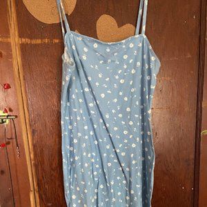 midi size blue dress
